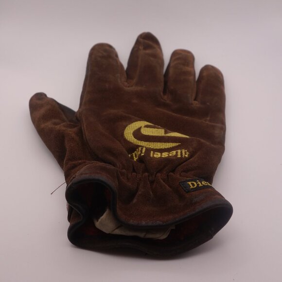 Vintage Diesel Ind. 100% Leather Brown Winter Gloves Made in Italy - Picture 2 of 15